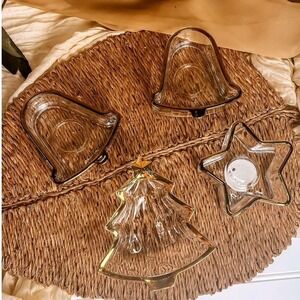 Indiana Glass Company Holiday Tea Light Candle Holders‎